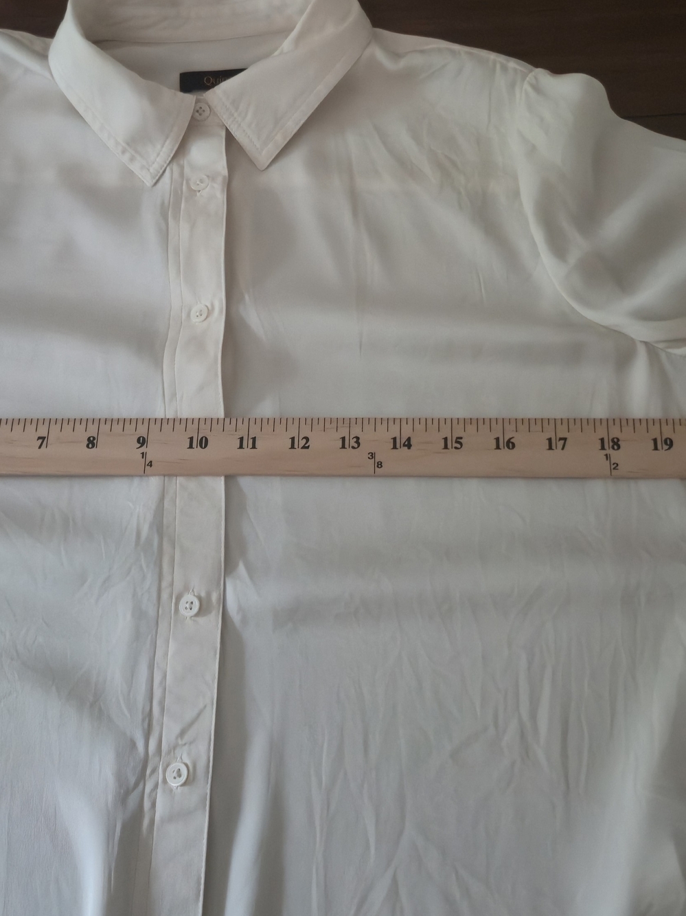 Quince Washable Stretch Silk BlouseIvory Ivory Size Small EUC - Picture 12 of 13